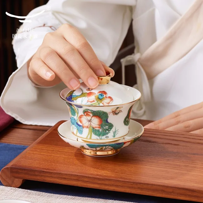 AURATIC 国瓷永丰源 中国茶器 新品 ソーサーセット＋スプーン